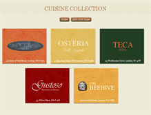 Tablet Screenshot of cuisine-collection.co.uk